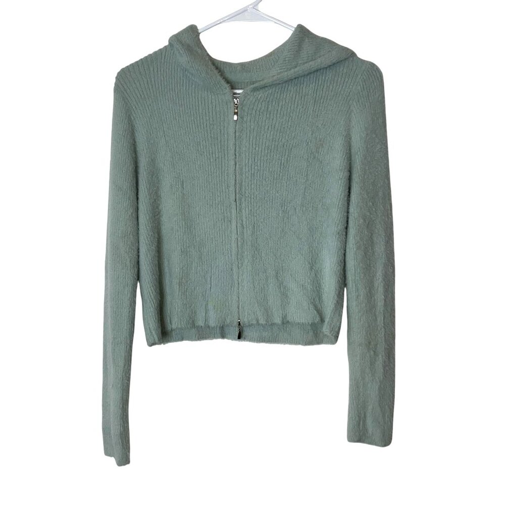 Urban Outfitters Sage Green Zip Hooded Sweater